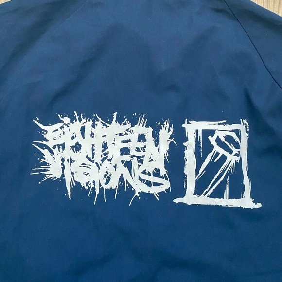 VTG Auburn Sportswear - Blue Jacket Back Print Casual Poly Cotton - Size XL Read - Picture 3 of 9